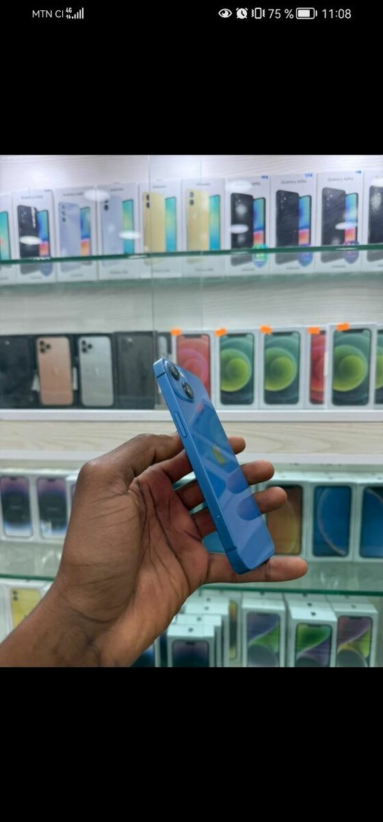 Smartphone bleu moderne