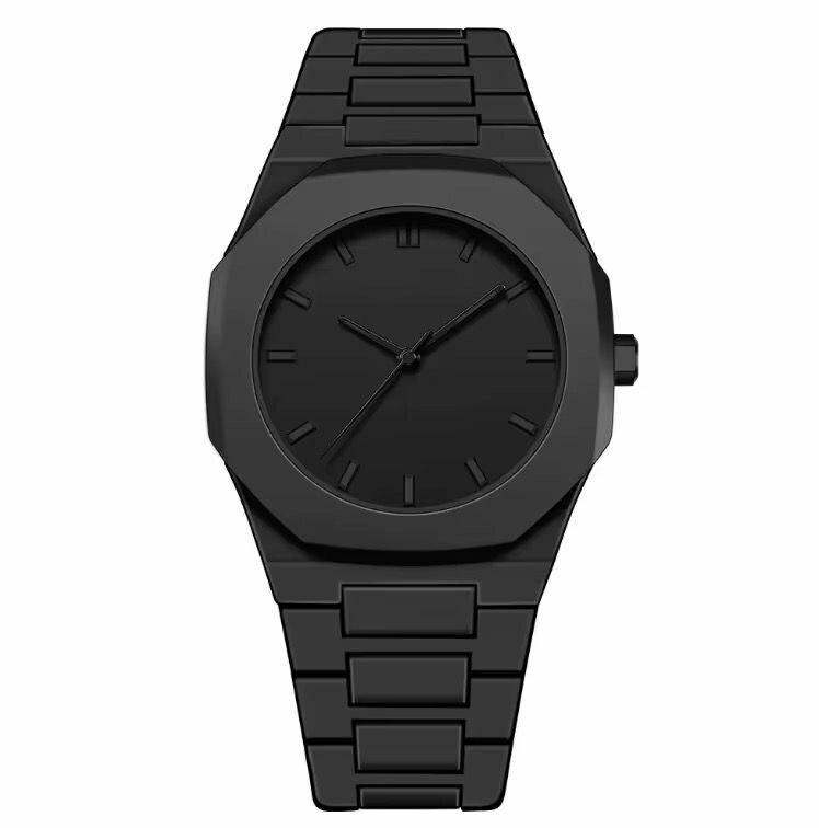 Montre Élégante en Acier Noir