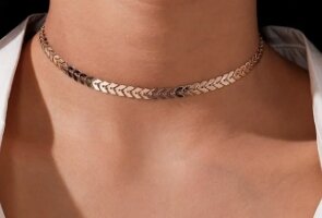 Best Qualtiy Golden Leaf Chain Fish bone chain Design For Girls And Womens