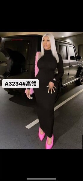 Robe maxi noire élégante