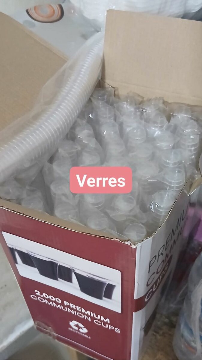 Verre à sainte-cène en caoutc