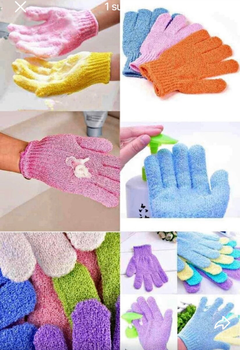 Gants de Bain Exfoliants Colorés
