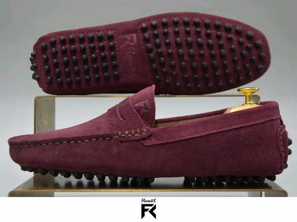 Mocassins cuir suédé pour homme