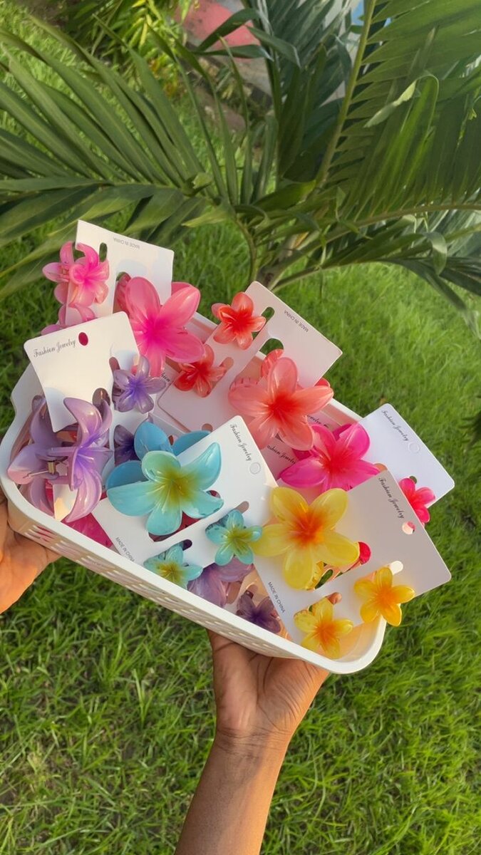 Épingles à cheveux fleurs colorées