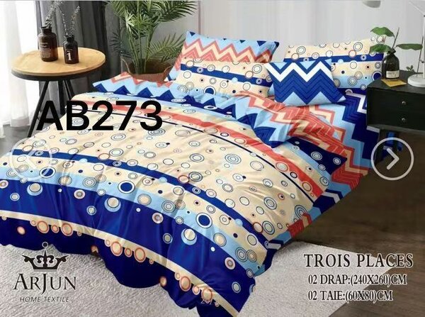 Parure de lit en coton 3 places