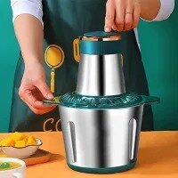 Meat Grinder Chopper Machine 3L with Stainless Steel Sharp Blades 1000W Motor-Food Processor Quad Blades Chopper with Double Speed -Multipurpose Smart Kitchen Appliance For Vegetable ,Meat Processing, Nuts, Onion, Garlic-Home Fast Electric Hand Blender