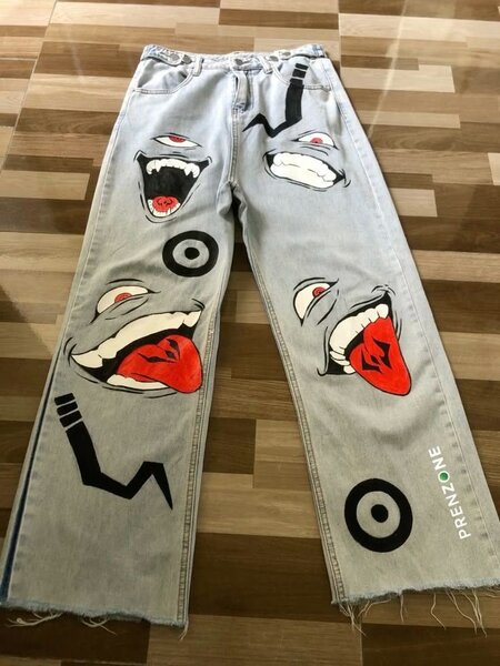 Jean baggy graffiti unique