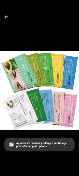 Masques pour les yeux assortis