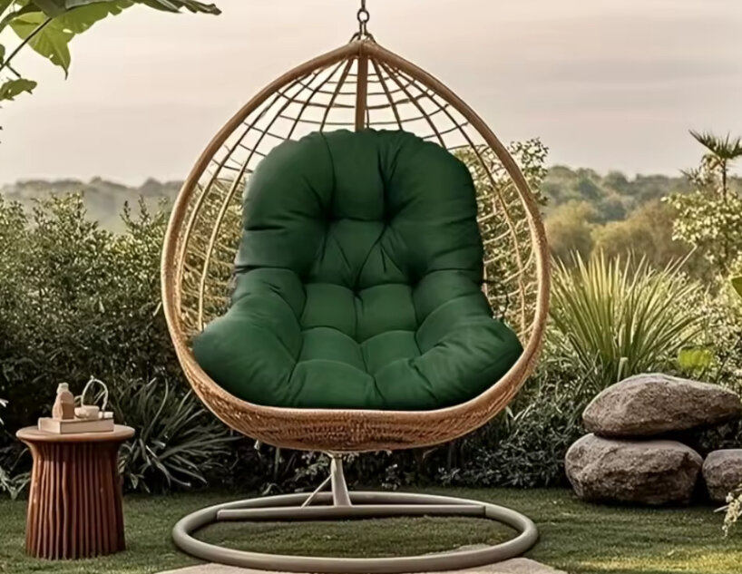 Fauteuil suspendu en rotin