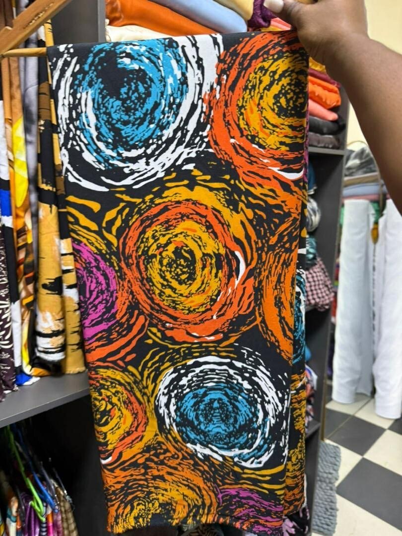 Tissu en coton imprimé vibrant