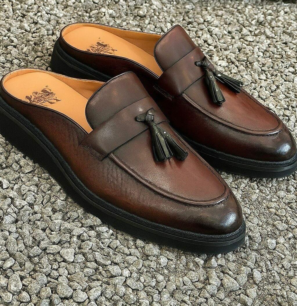 Mocassins en cuir marron élégants