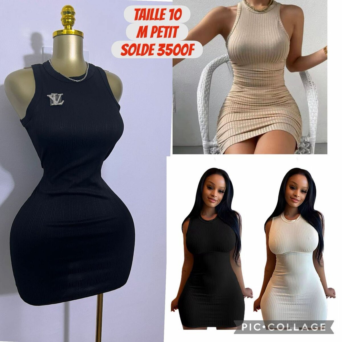 Robe Moulante Côtelée Femme