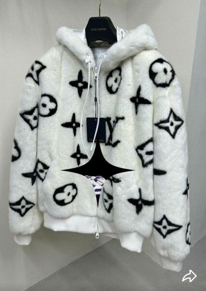 Sweat à capuche en fausse fourrure Louis Vuitton