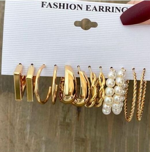 Lot de Boucles d'Oreilles Mode