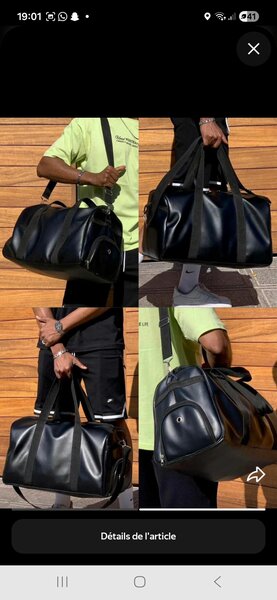 Sac de sport en cuir élégant