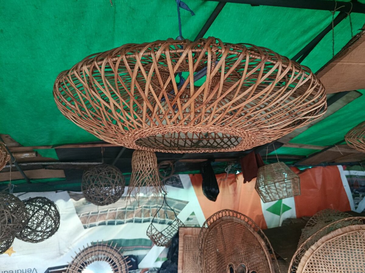 Abat-jour/suspension en osier