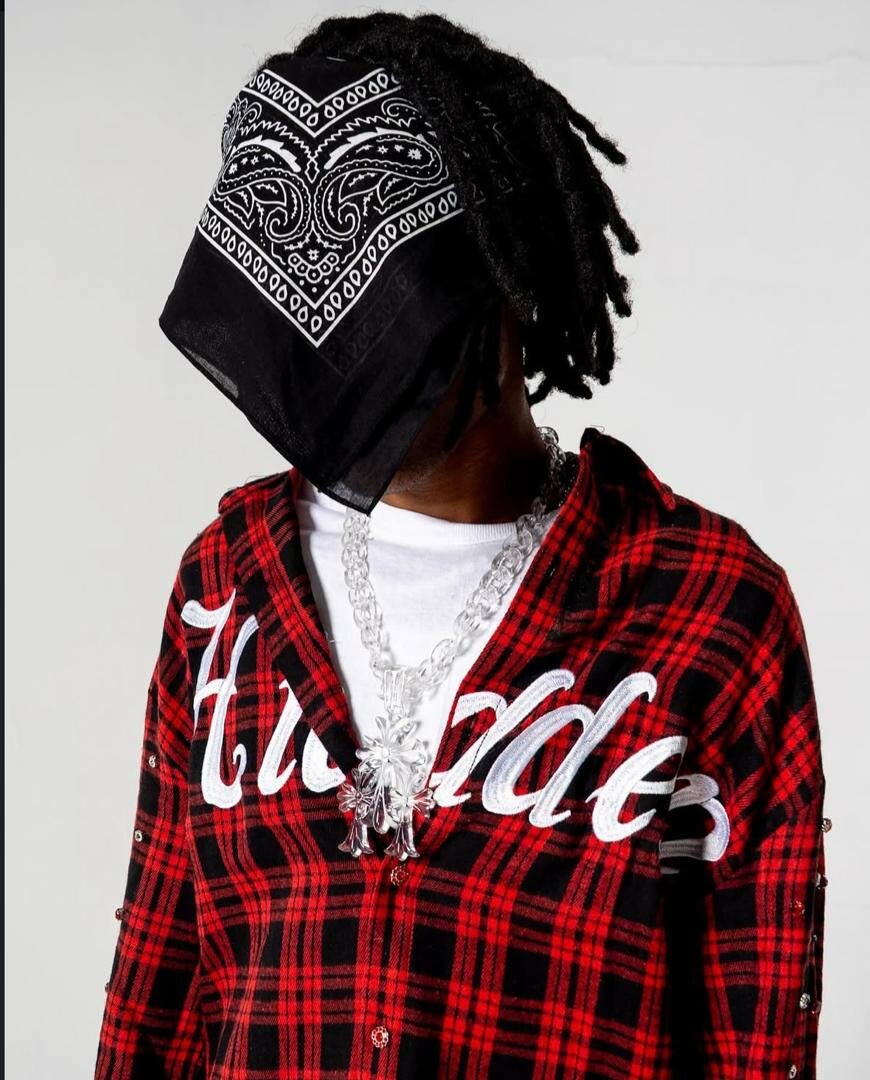 Chemise à carreaux rouge rock