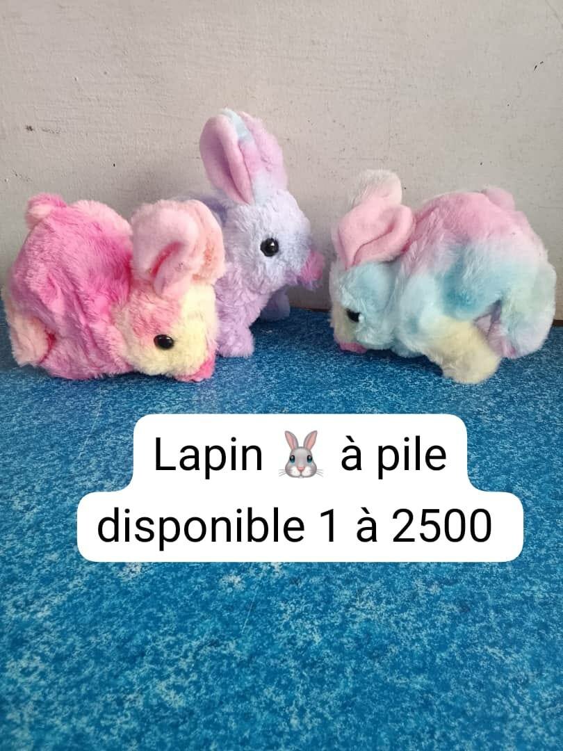 Lapins en peluche colorés