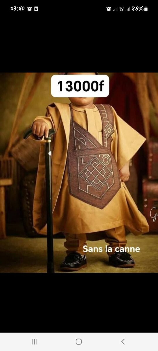 Tenues africaines enfant