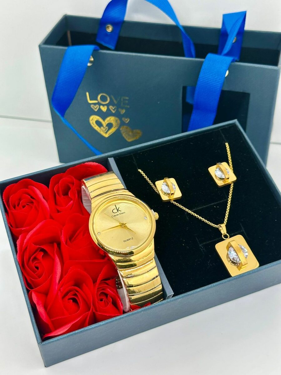 Coffret cadeau montre et bijoux