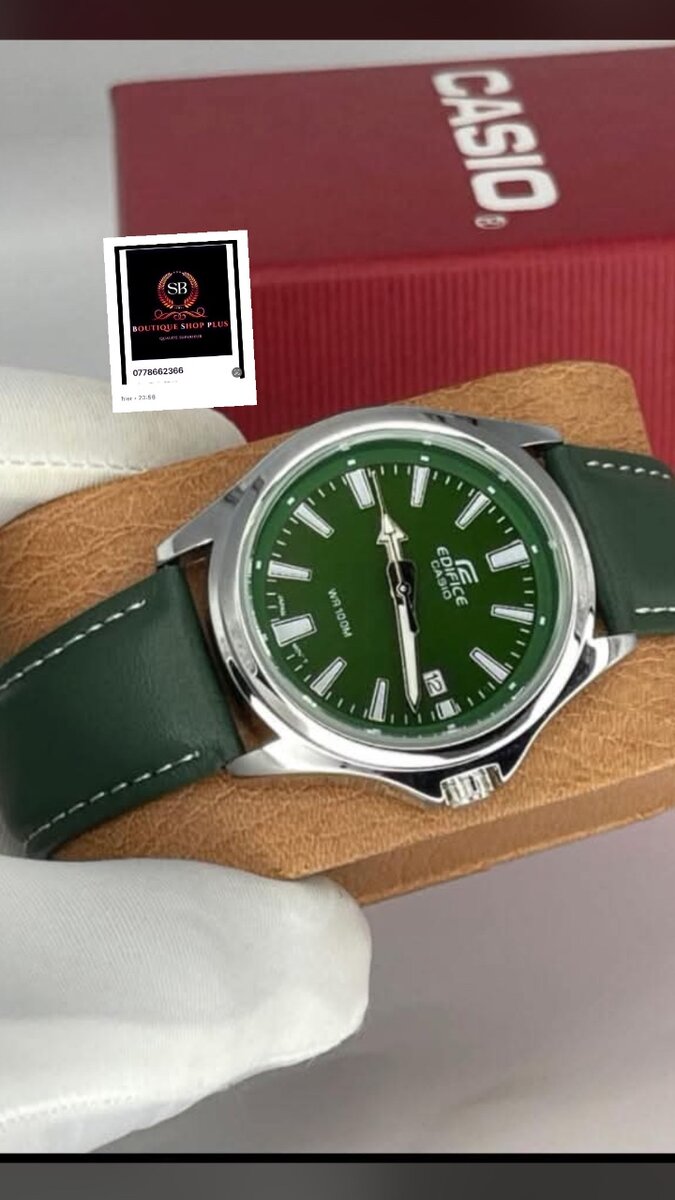 Montre Casio authentique bracelet en cuir avec sa boîte