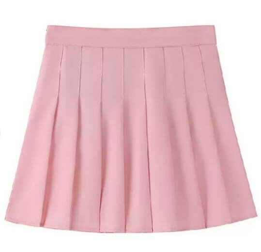 Short pleated skirt pink