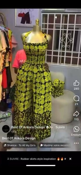 Robe longue Ankara élégante