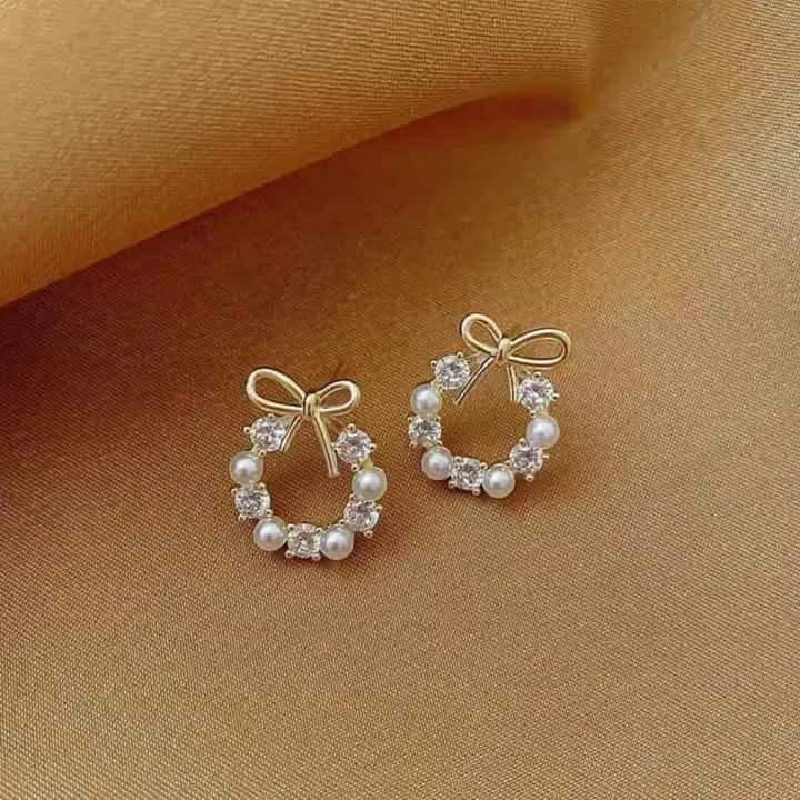 Golden Metal Earrings