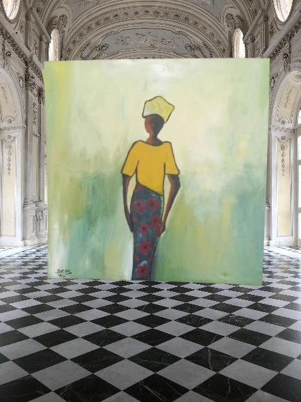 Peinture Éthnique Abstraite Colorée