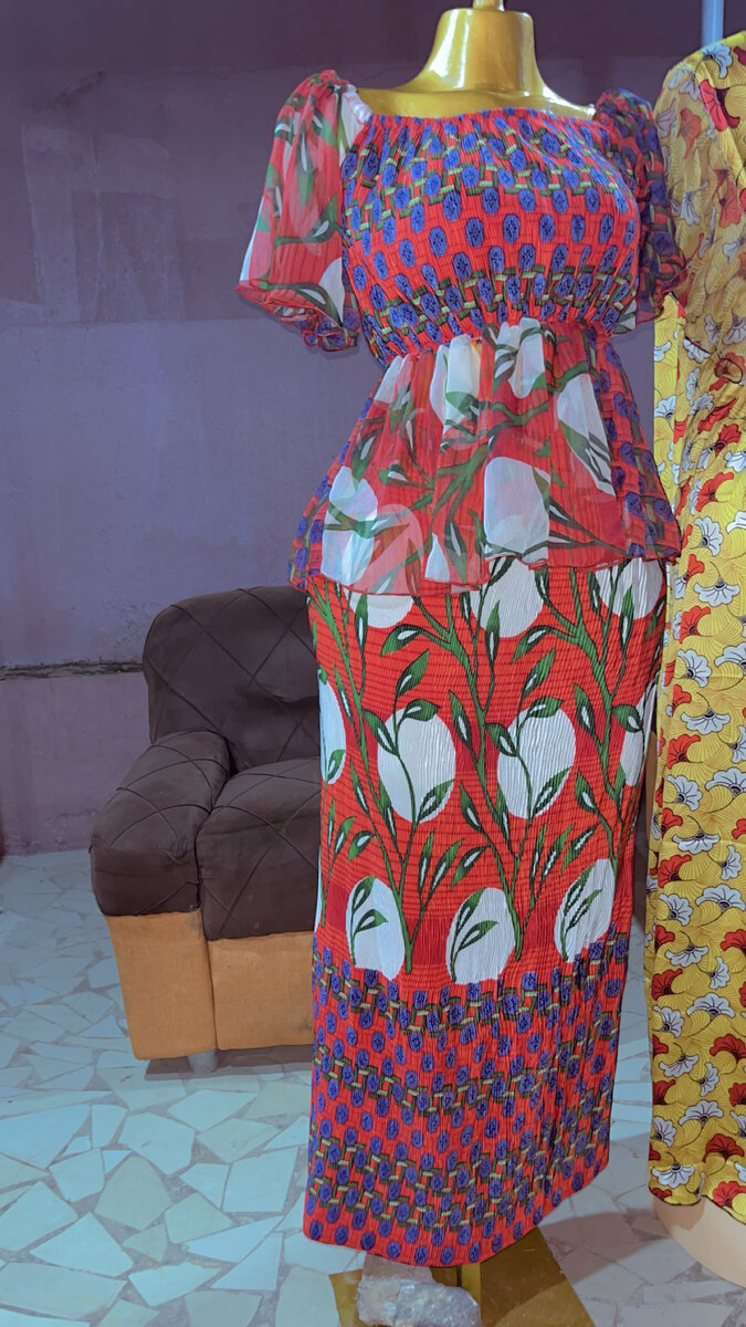 Robe longue florale ethnique