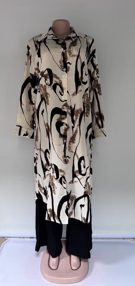 Robe longue imprimée élégante