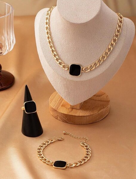 Ensemble de col bracelet bague pour femme