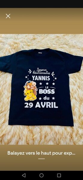 T-shirt personnalisé pour l'anniversaire