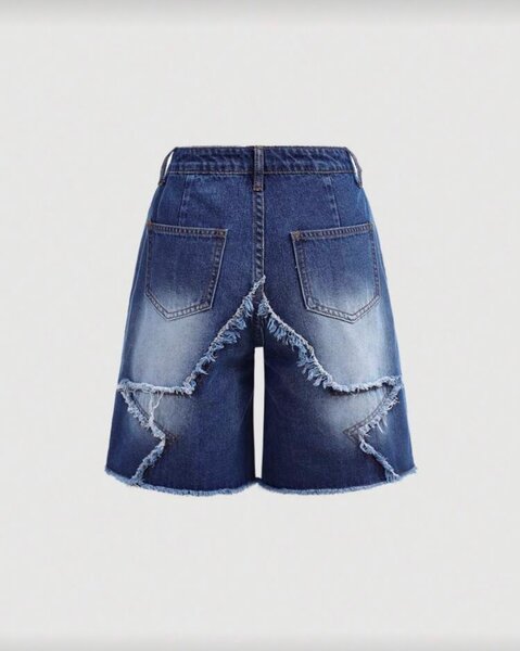 Short en jean design étoile