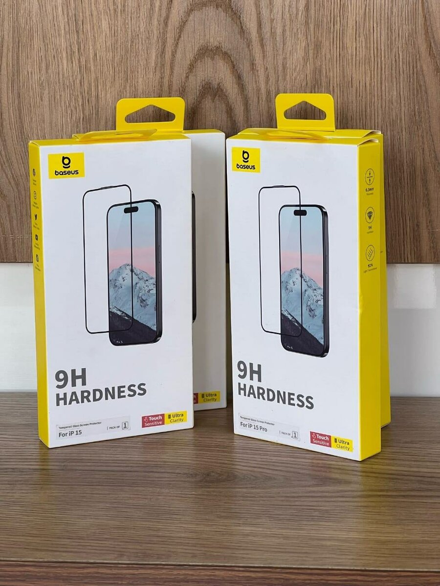 Baseus hd tempered glass Protector for iphone 15 and 15 pro