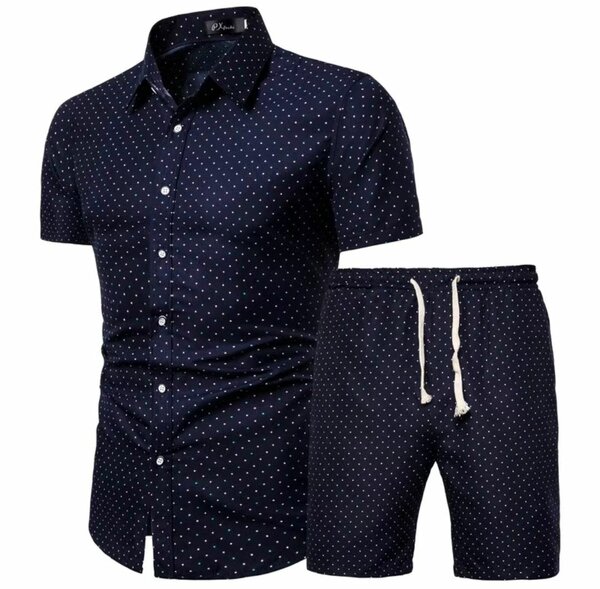 Set chemise et short d'été homme