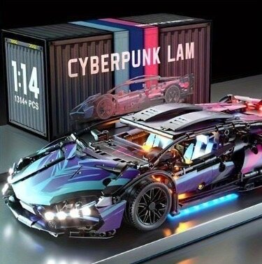 Voiture Cyberpunk en Briques