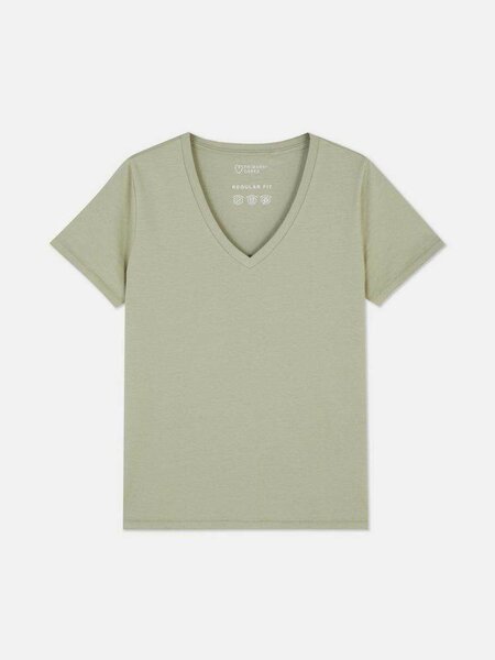 T-shirt col V en coton doux