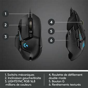 Souris gaming Logitech G502