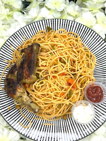 Spaghetti au poulet
