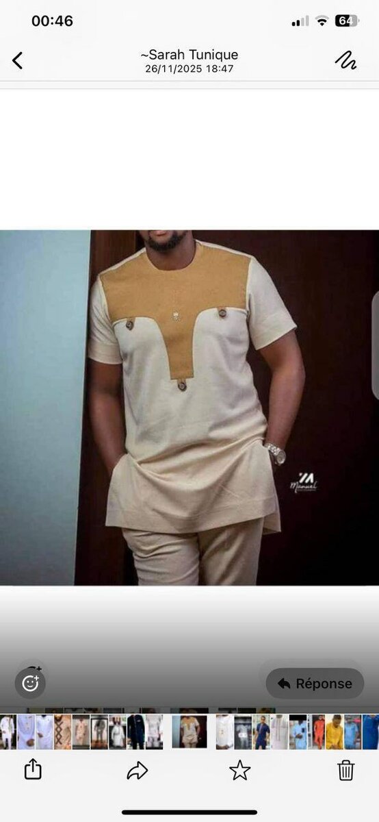 Tunique Homme élégant