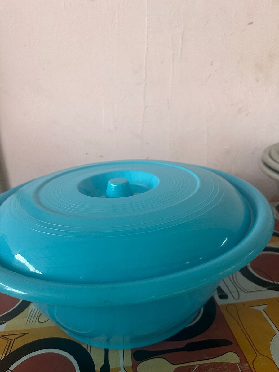 Bols avec couvercles en plastique coloré