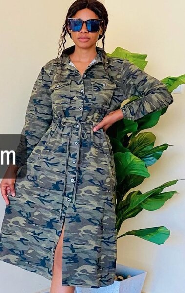 Elegant haki dress s/m