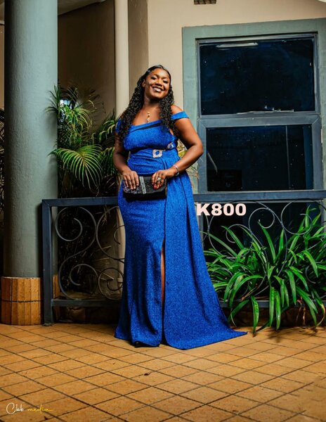 Long blue dress