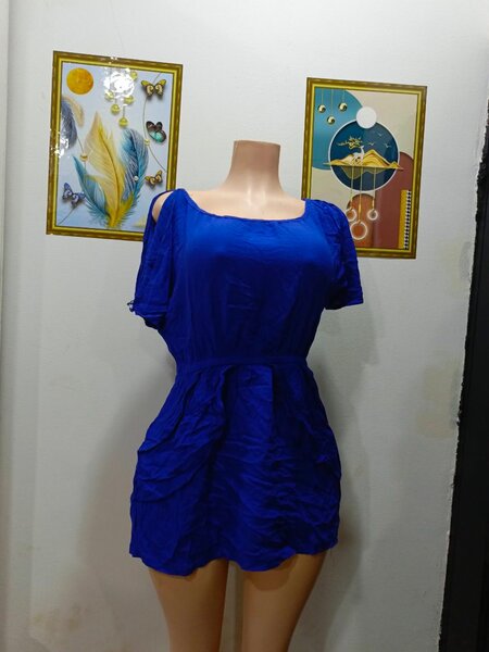 Robe bleue estivale