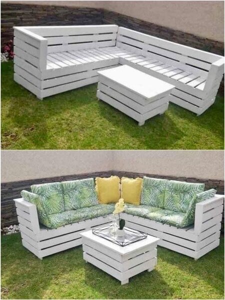 Salon de jardin en palettes