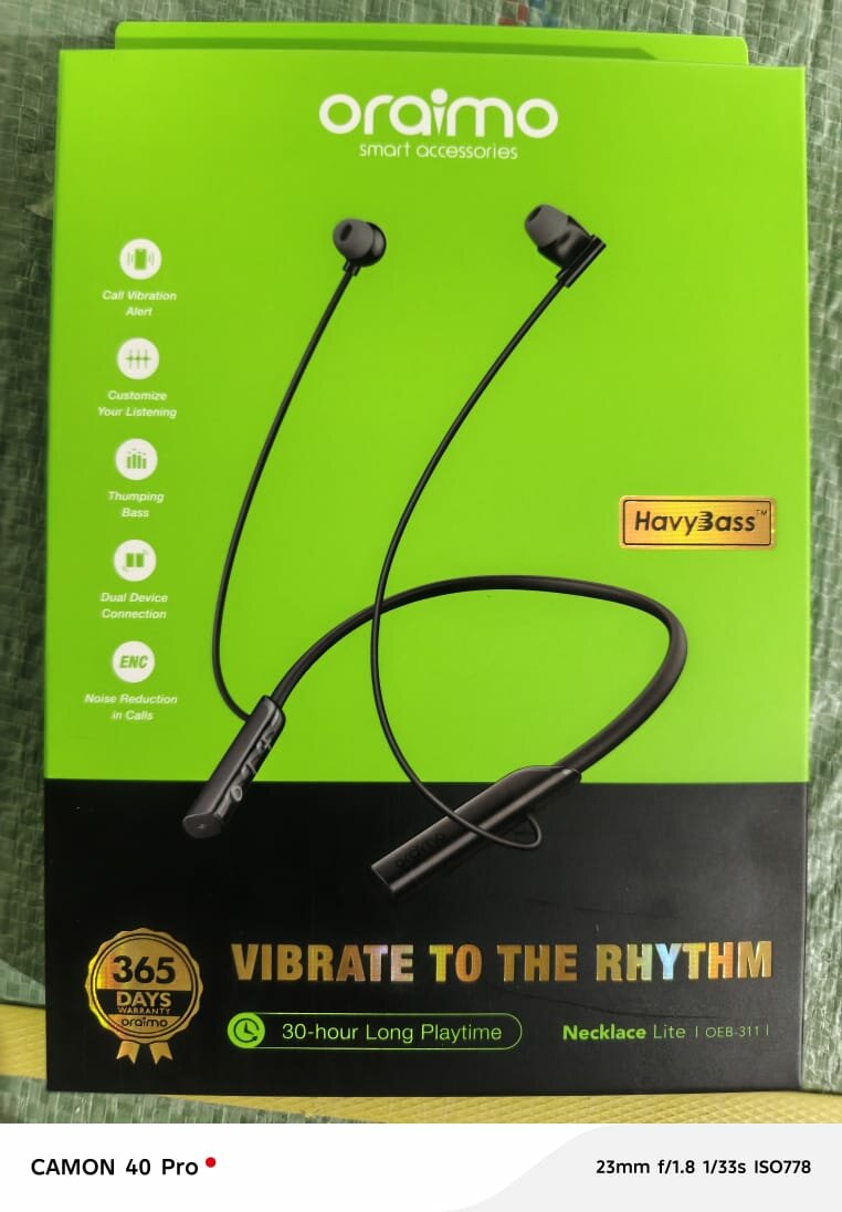 Écouteurs Oraimo NecklaceLite Bass