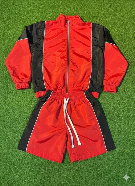 Ensemble survêtement rouge et noir homme