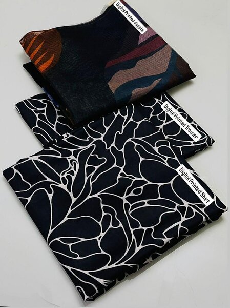 Printed lawn suit