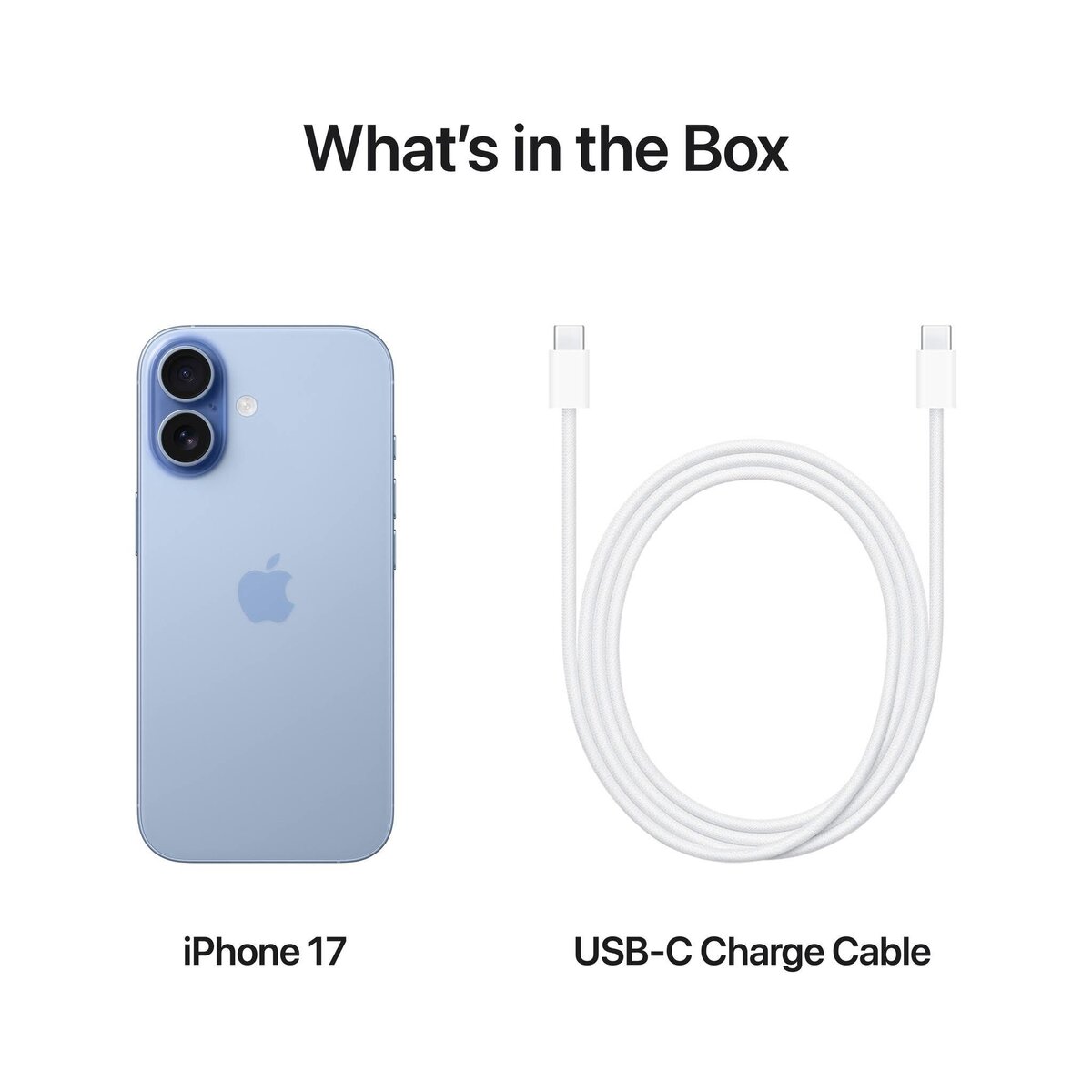 iPhone 17 avec câble USB-C